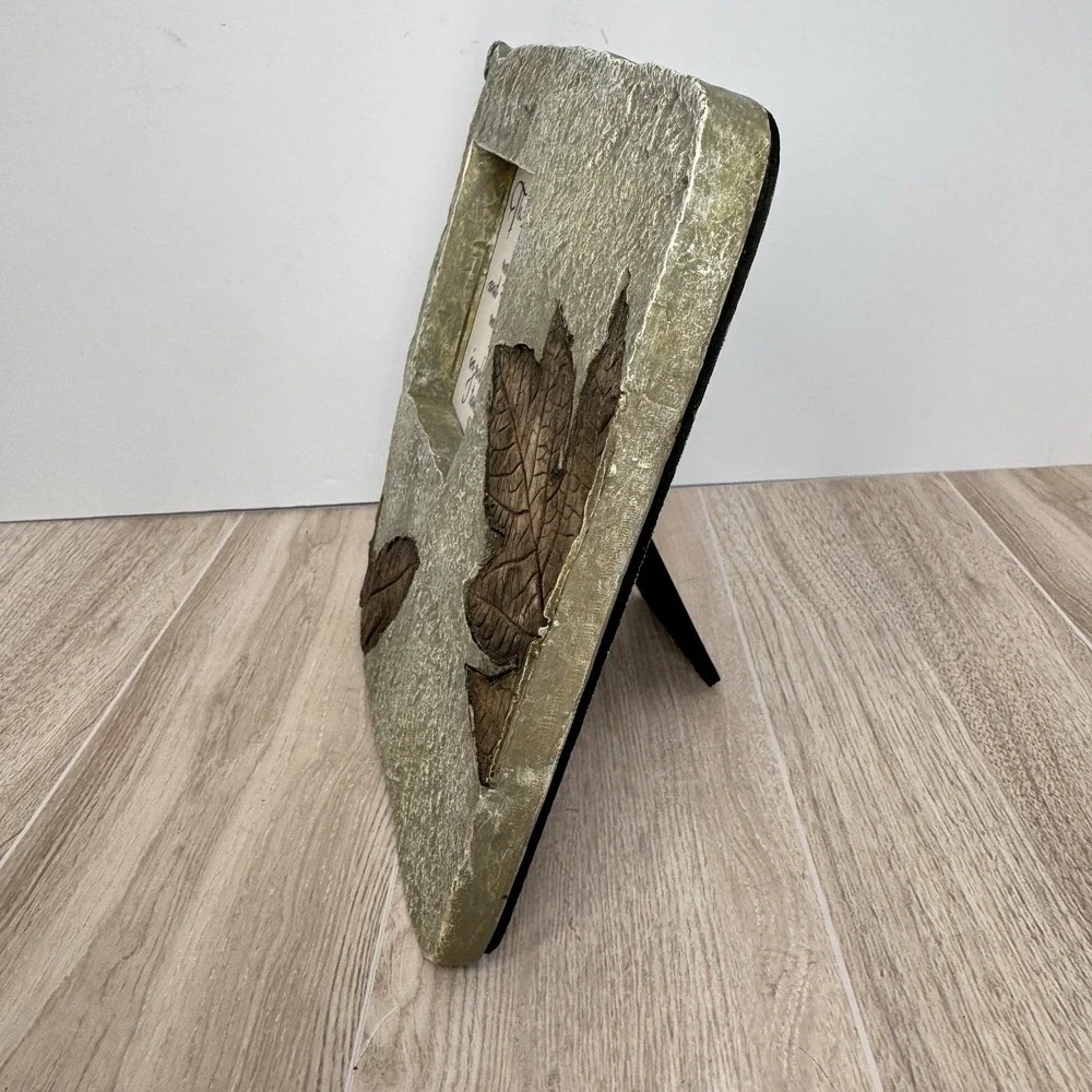 Rustic Stone Look Picture Frame Bible Verse Psalm 18:2 Leaf Decor‎ 7x7